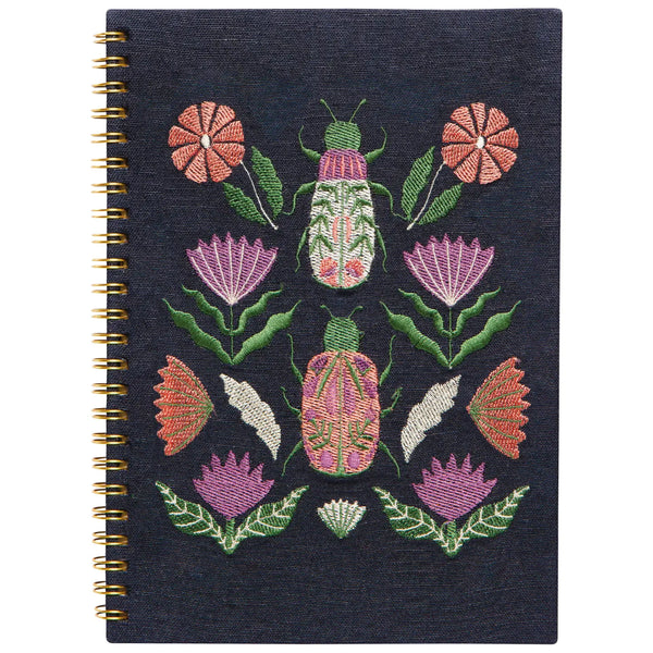 Amulet Beetle Embroidered Notebook