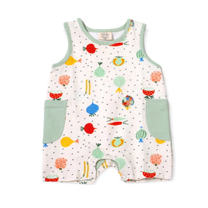 Veggie Sleeveless Side Pocket Shortie Baby Romper