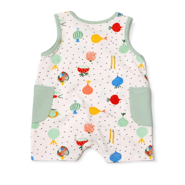 Veggie Sleeveless Side Pocket Shortie Baby Romper