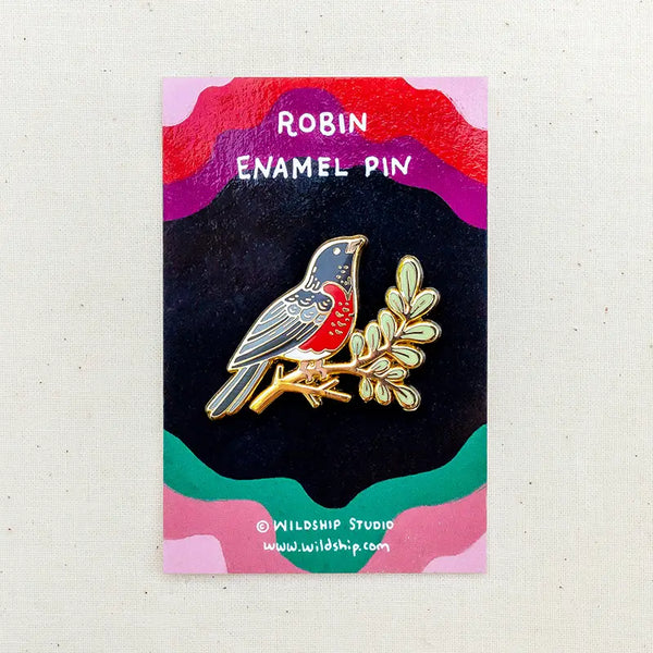 Robin Enamel Pin