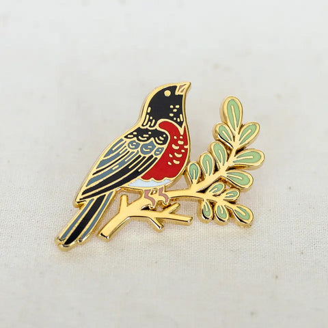 Robin Enamel Pin