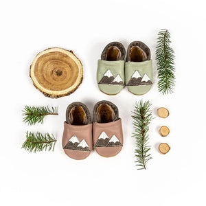 Sage Green Mountain Baby Shoes