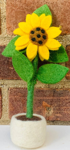 Felt Sunflower in Pot