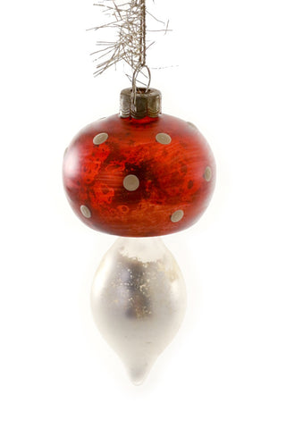 Victorian Style Glass Mushroom Ornament