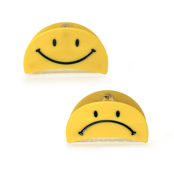 Smile & Frown Face - Hair Claw Clip
