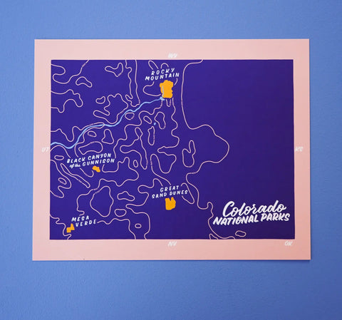 Co National Parks Map Print