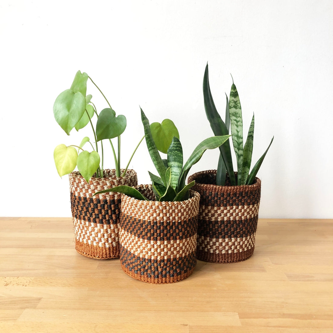 Small Woven Rwanda Plant Basket
