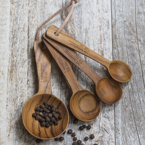 Teak Wood Measuring Spoon Set