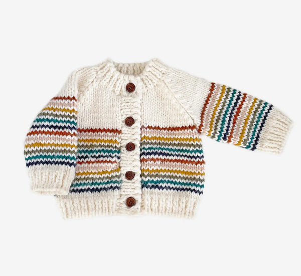 Rainbow Striped Cardigan