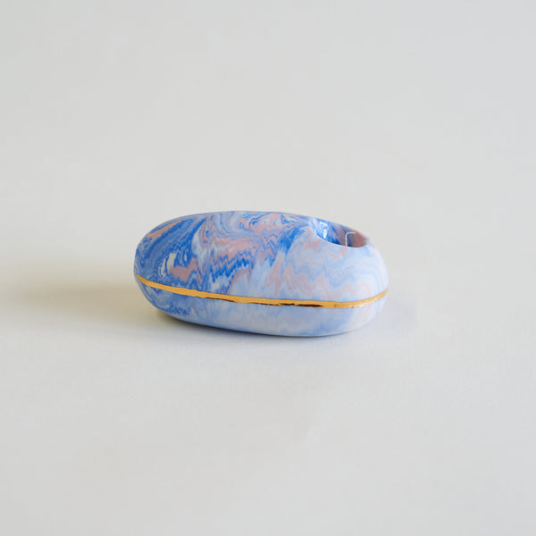 Marbled Porcelain Pebble Pipe