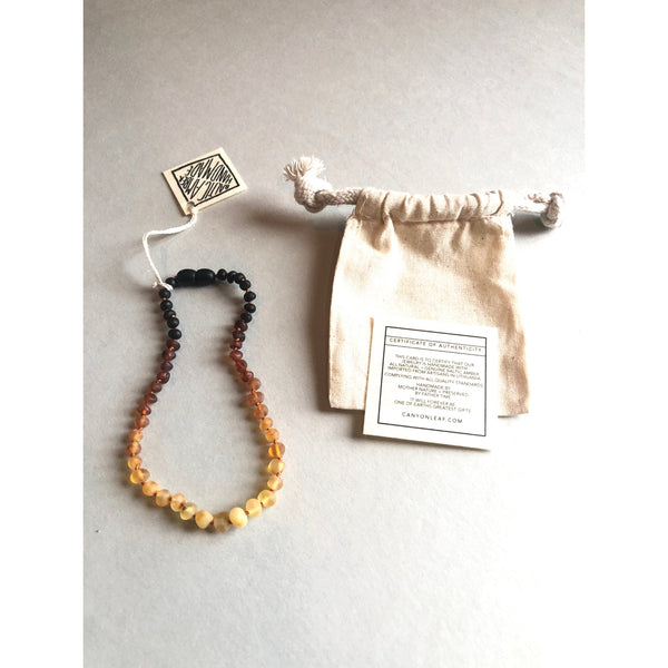 CanyonLeaf - Raw + Baltic Amber Teething Necklace