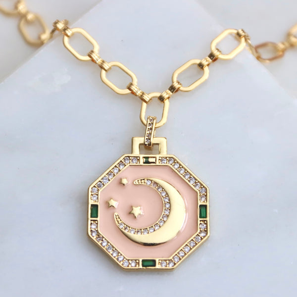 Peach Moon Statment Necklace