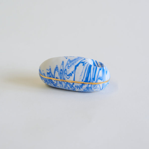 Marbled Porcelain Pebble Pipe