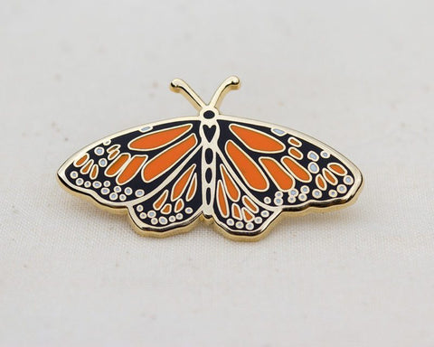 Monarch Butterfly Enamel Pin For Charity