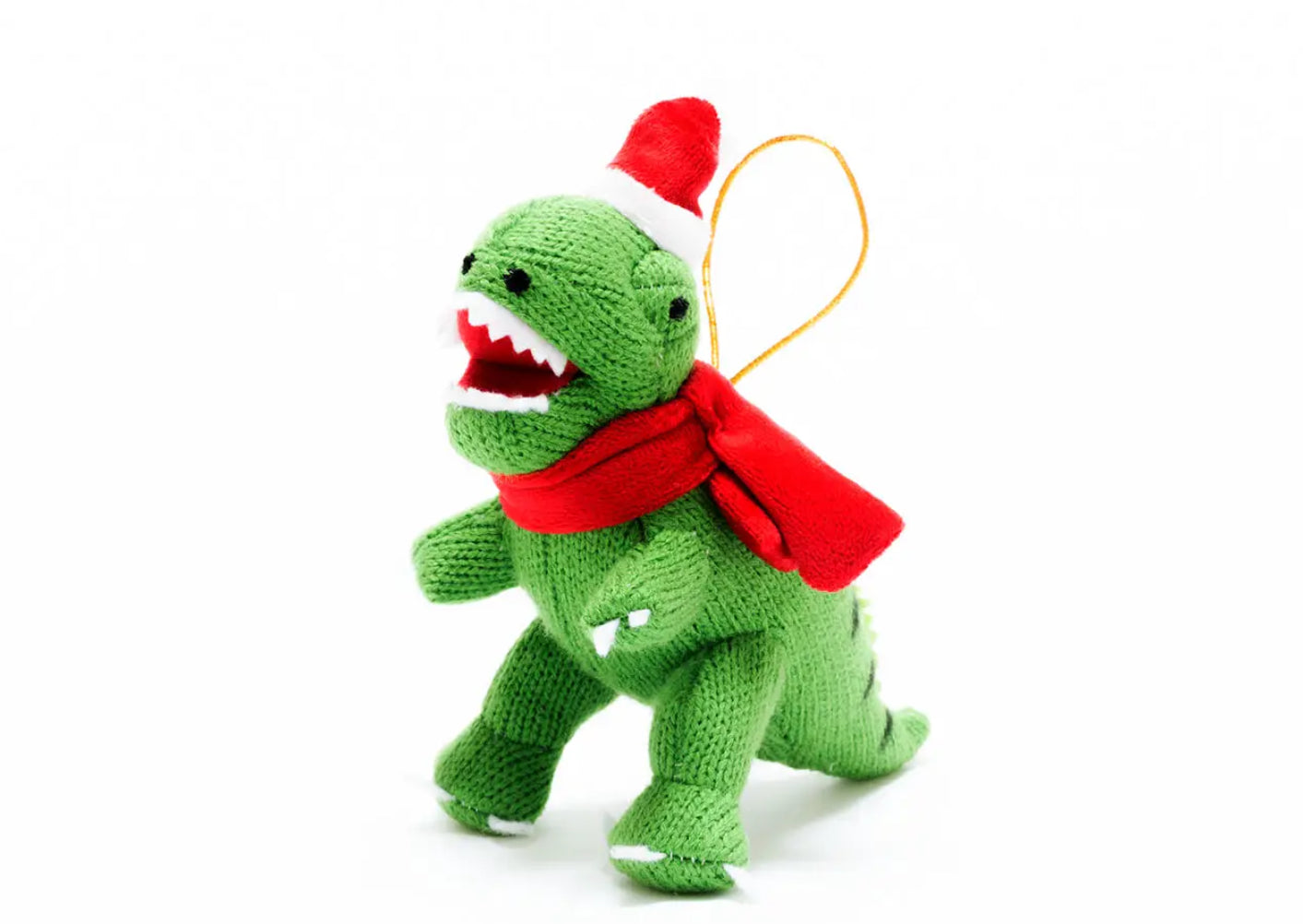Knitted T Rex Ornament