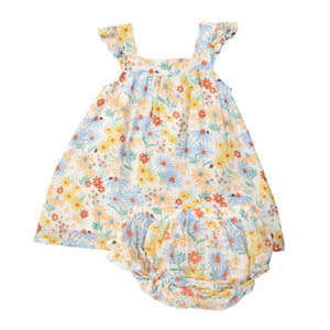 Coneflower Sundress With Diaper Cover