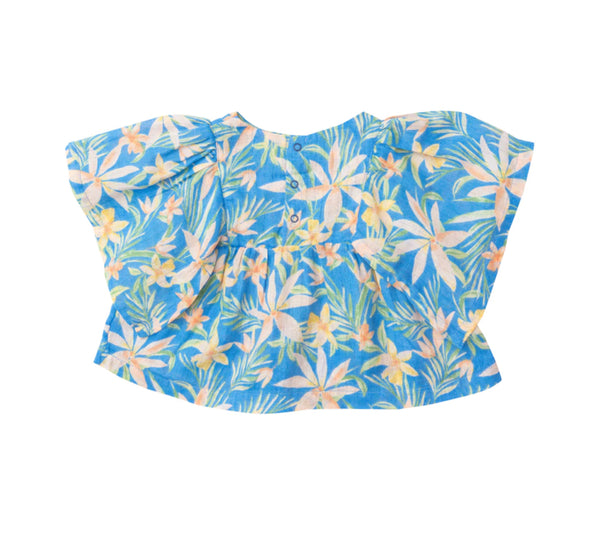 Blue Island Floral Boho Shirt & Bloomers