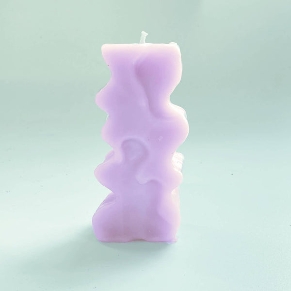 Lava Lamp Hand Sculpted Beeswax Pillar Candle