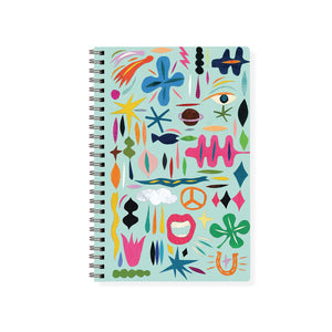 Colorful Abstract Spiral Notebook