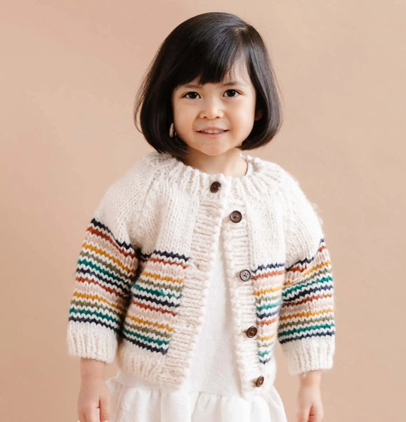 Rainbow Striped Cardigan