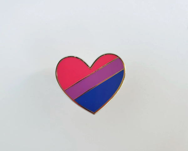 Pride Flag Heart Enamel Pin
