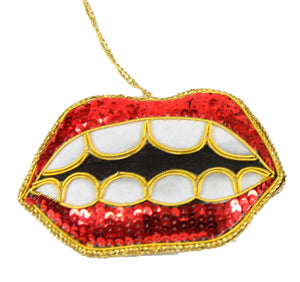 Sequin Lips Ornament