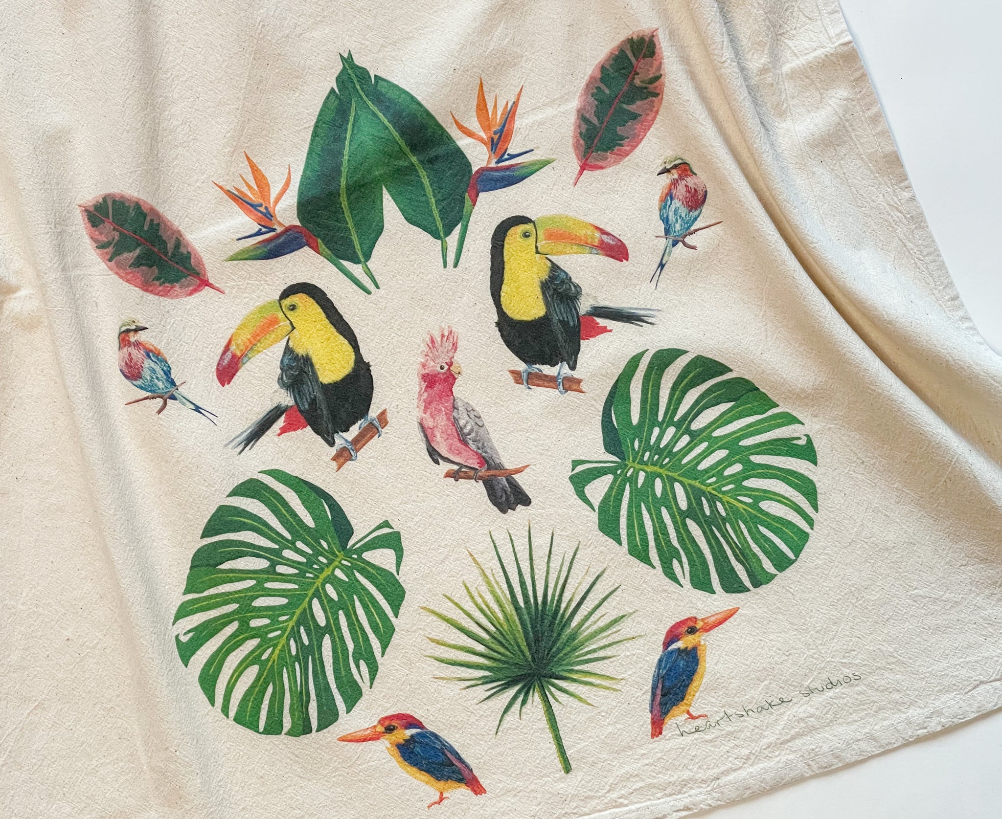Tropical Tea Towel - Heartshake Studios