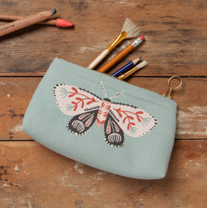 Far and Away Moth Pencil & Cosmetic Bag