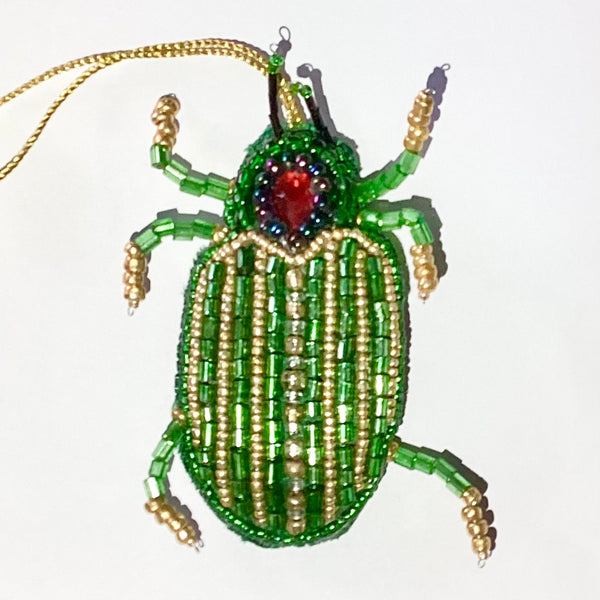 Beaded Beetle Ornament