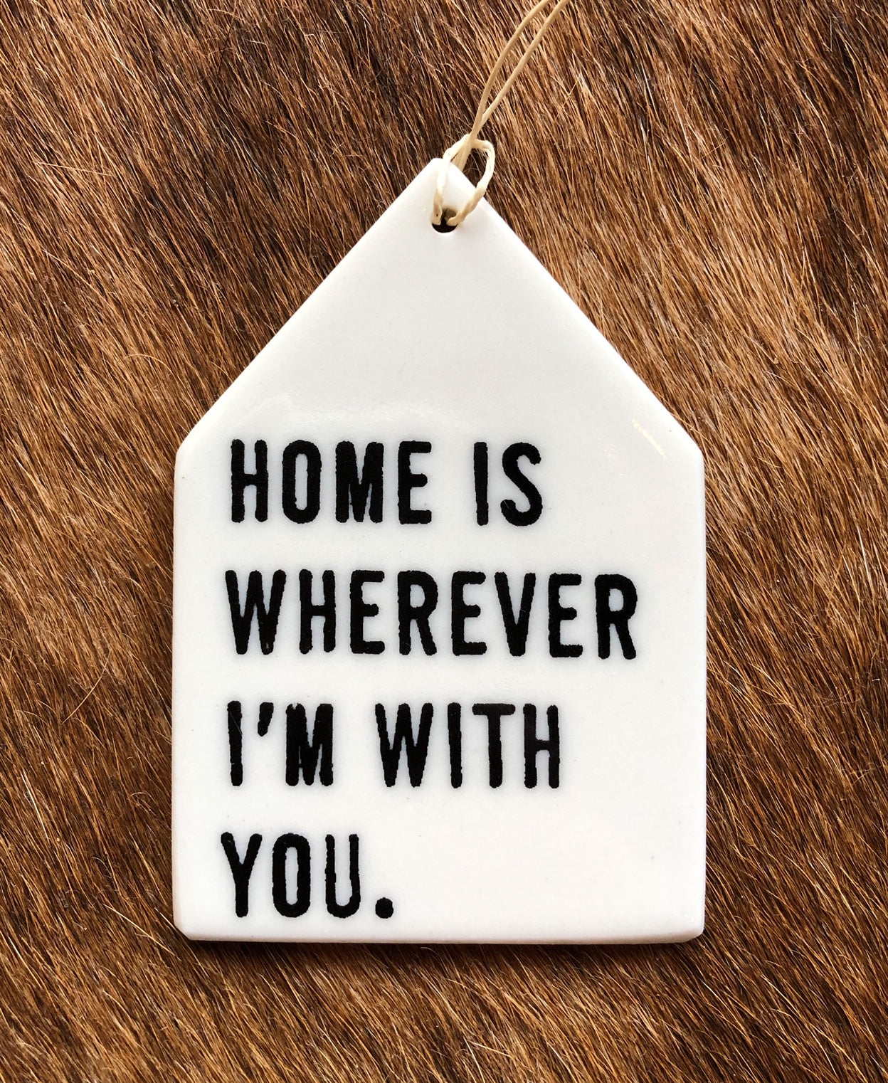 Porcelain Quote Ornament