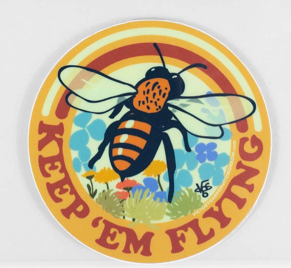 Flying Bee Sticker