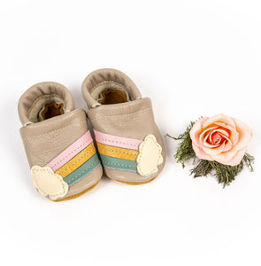 Pastel Rainbow Leather Baby Shoes