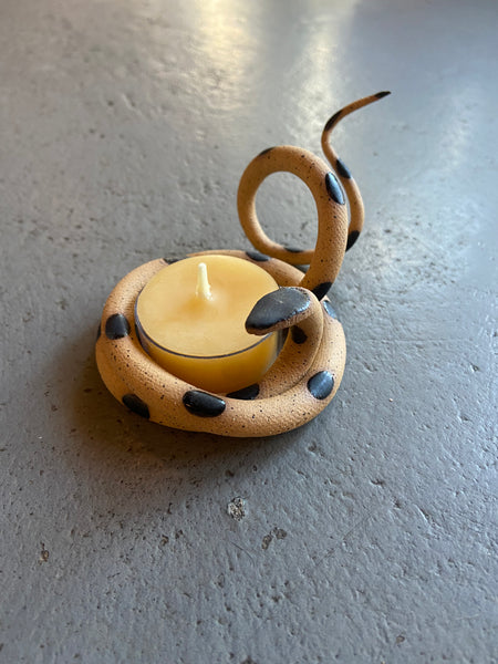 Ceramic Snake Tea Light Holder