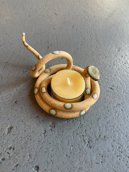 Ceramic Snake Tea Light Holder
