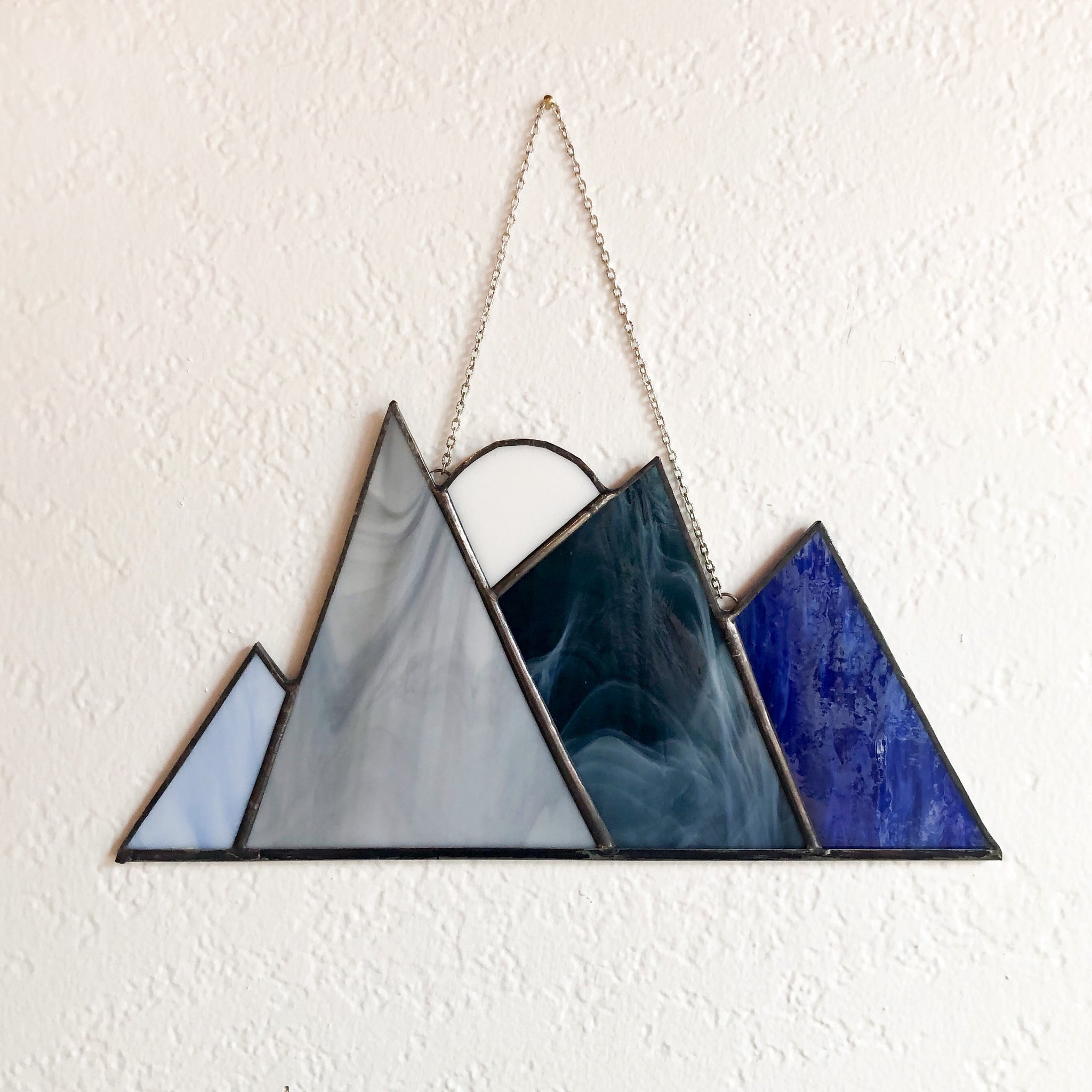 Stained Glass Mountains Suncatcher Pattern