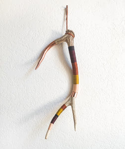 Made to Order Wool Wrapped Deer Antler with Copper - Sunset Medium Axis