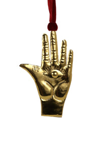 Gold Hand Milagro Ornament