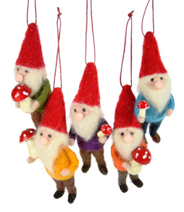 Mushroom Gnome Ornament