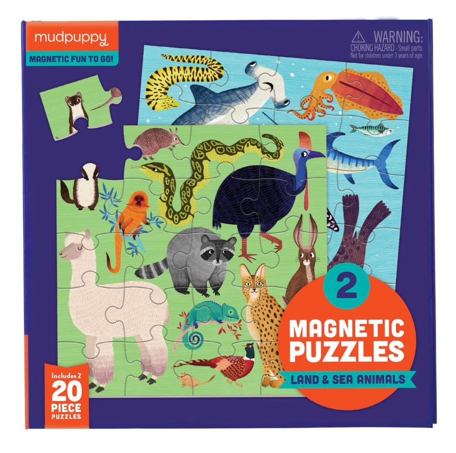 Magnetic Land & Sea Animal Puzzles