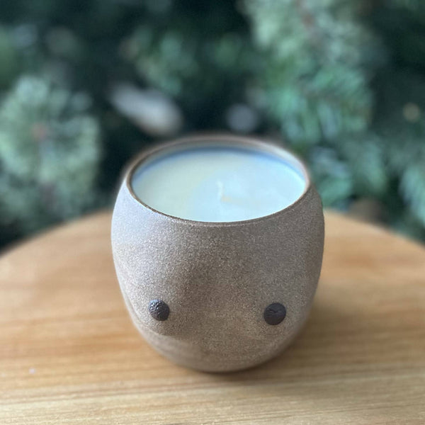Soy Candle Poured In Wheel Thrown Boobie Cup