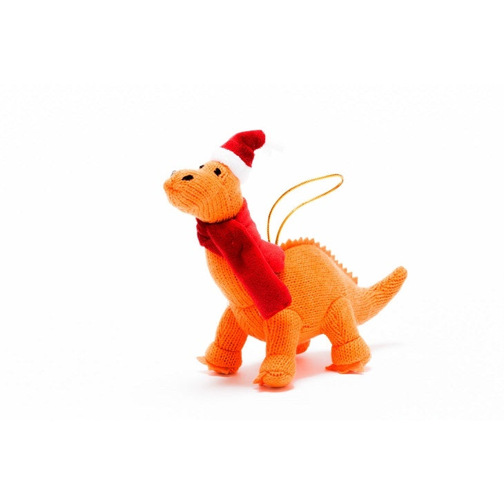 Knitted Diplodocus Ornament