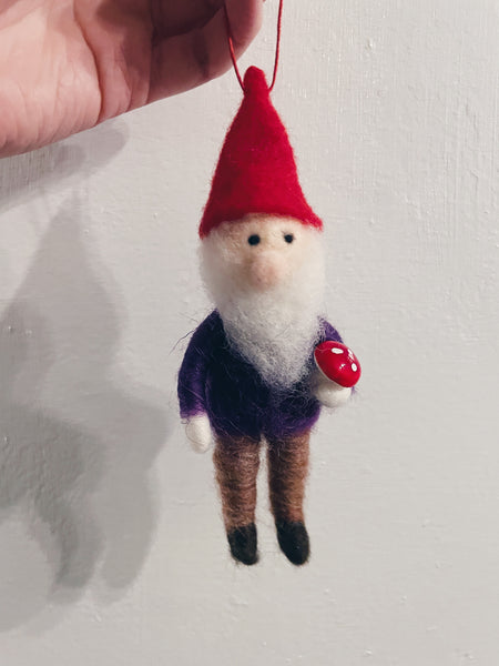 Mushroom Gnome Ornament