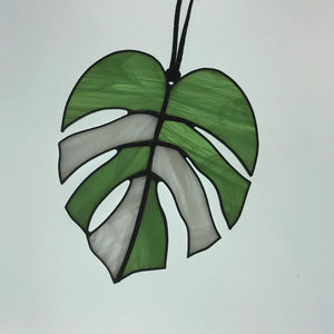 Stained Glass Monstera Leaf