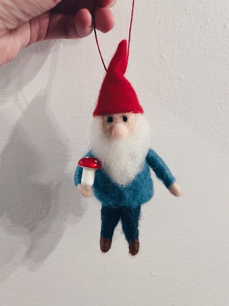 Mushroom Gnome Ornament