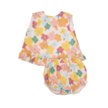 Paper Floral Ruffle Top & Bloomer