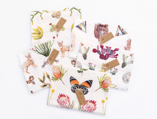 Protea Butterfly Tea Towel - Heartshake Studios